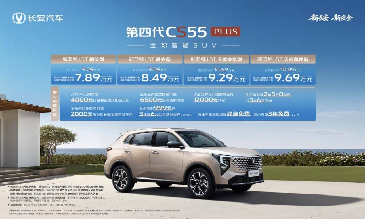 长安第四代CS55PLUS震撼上市：78